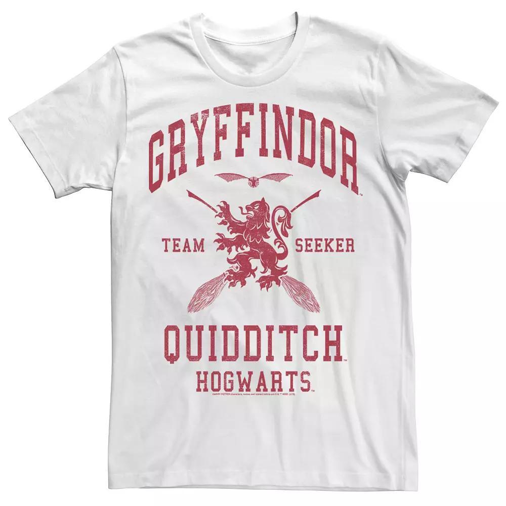 Men's Harry Potter Quidditch Gryffindor Seeker Red Text Tee,  Product Image
