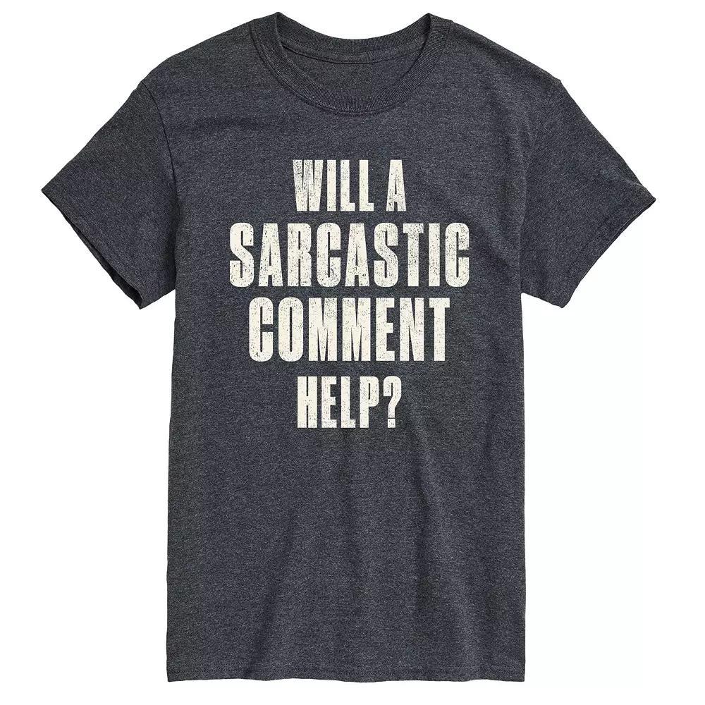 Men's Sarcastic Comment Help Graphic Tee,  Product Image