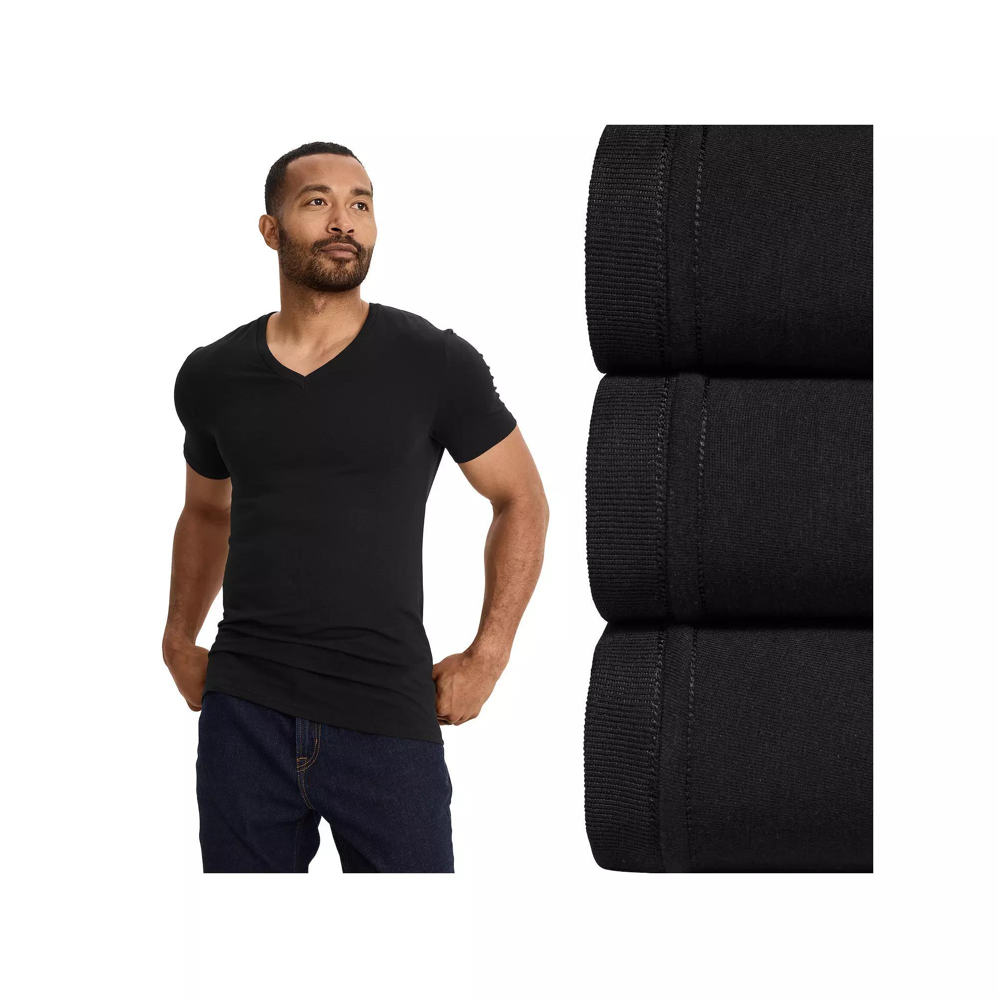 Men's Jockey 3-Pack Smooth Fit Cotton Stretch V-Neck Undershirt,  Product Image