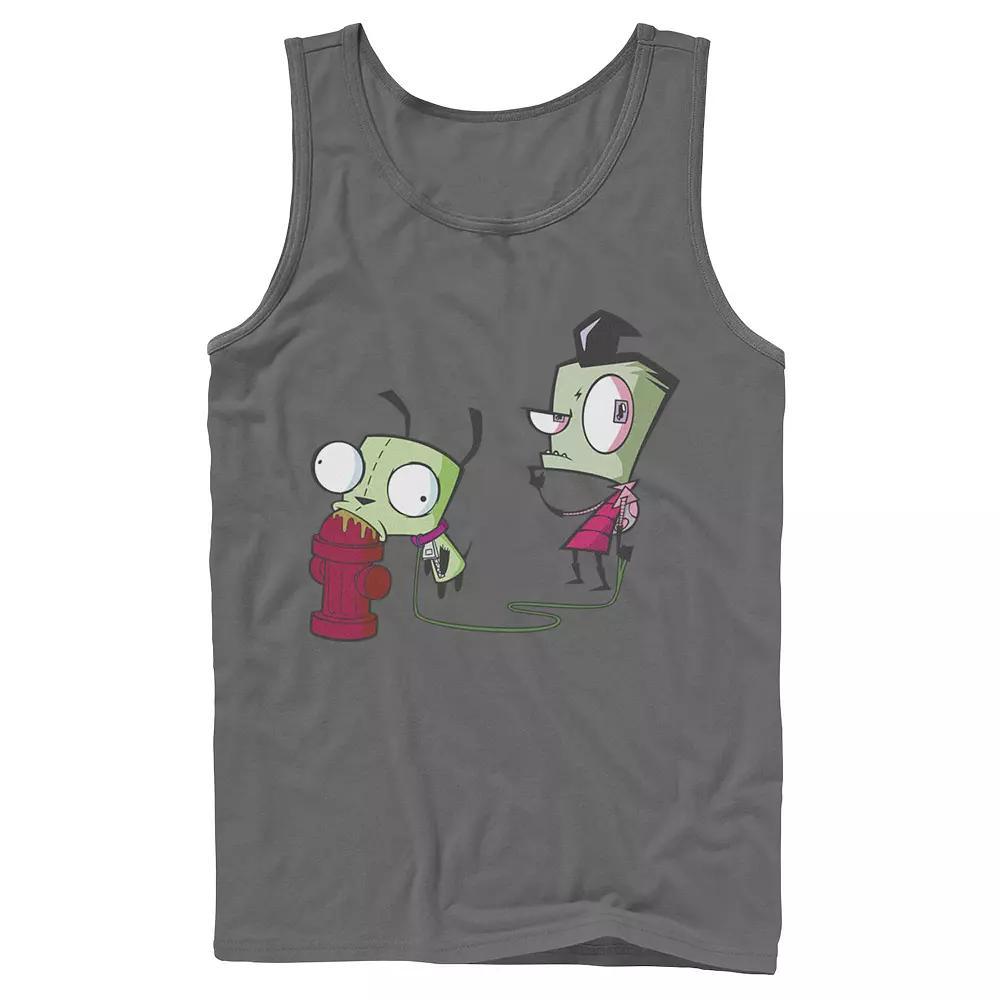 Men's Nickelodeon Invader Zim Walking Gir Fire Hydrant Portrait Graphic Graphic Tank Top,  Product Image
