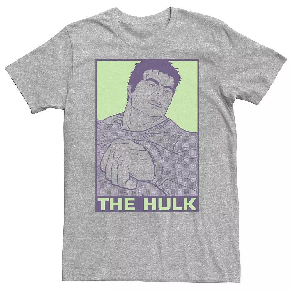 Big & Tall Marvel Avengers Endgame Hulk Pop Art Tee, Men's, Size: 4XLT, Athletic Grey Product Image