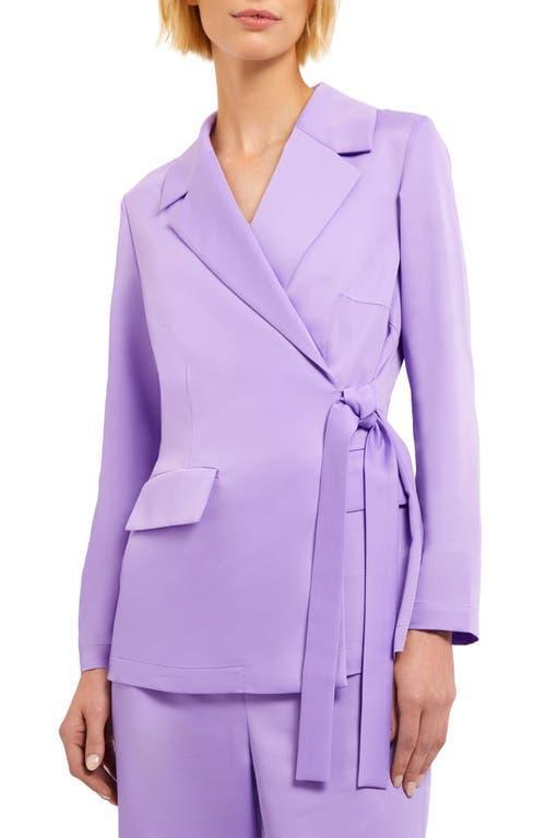 Misook Side Tie Notched Collar Blazer Product Image