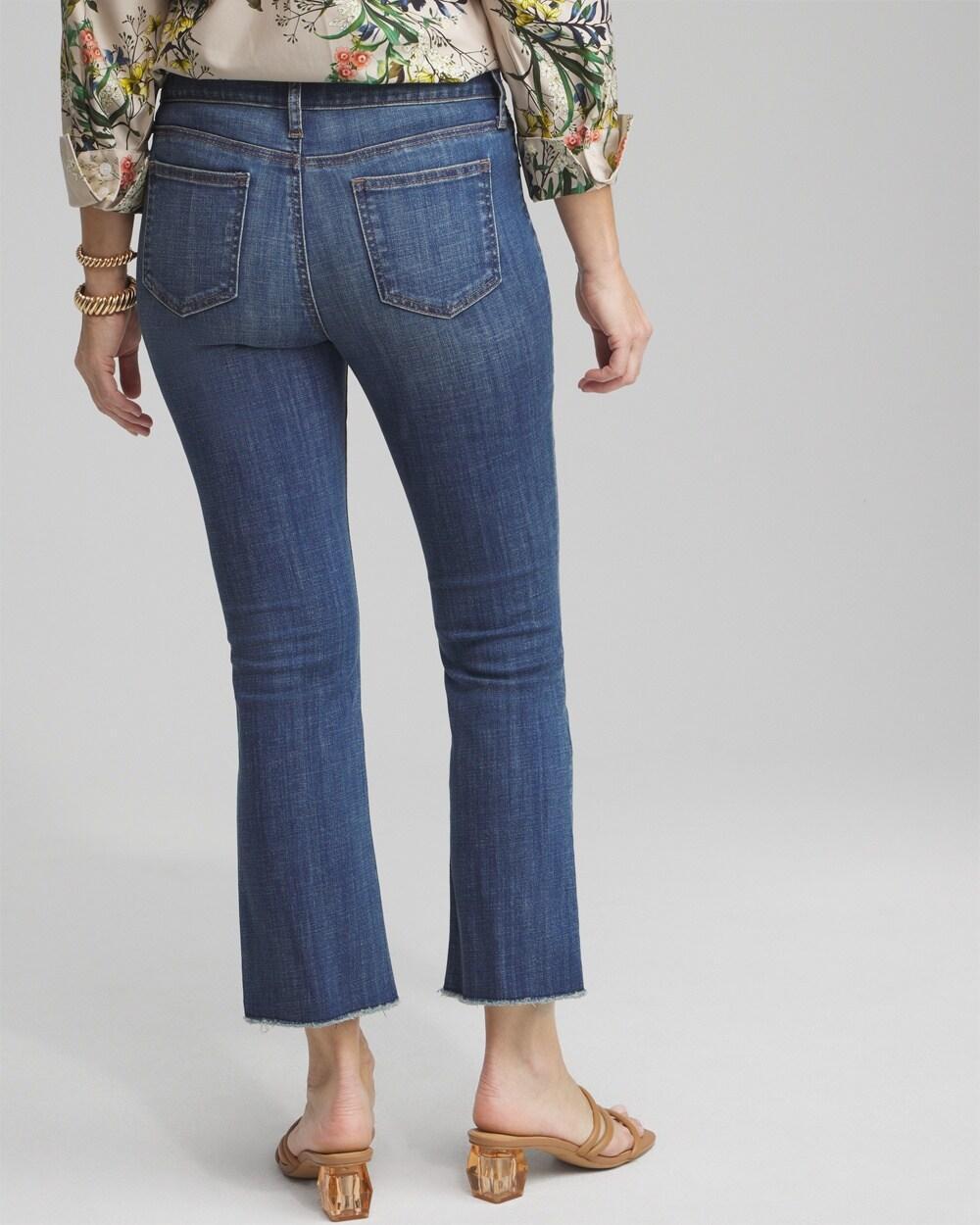 Girlfriend Fray Hem Kick Flare Jeans Product Image