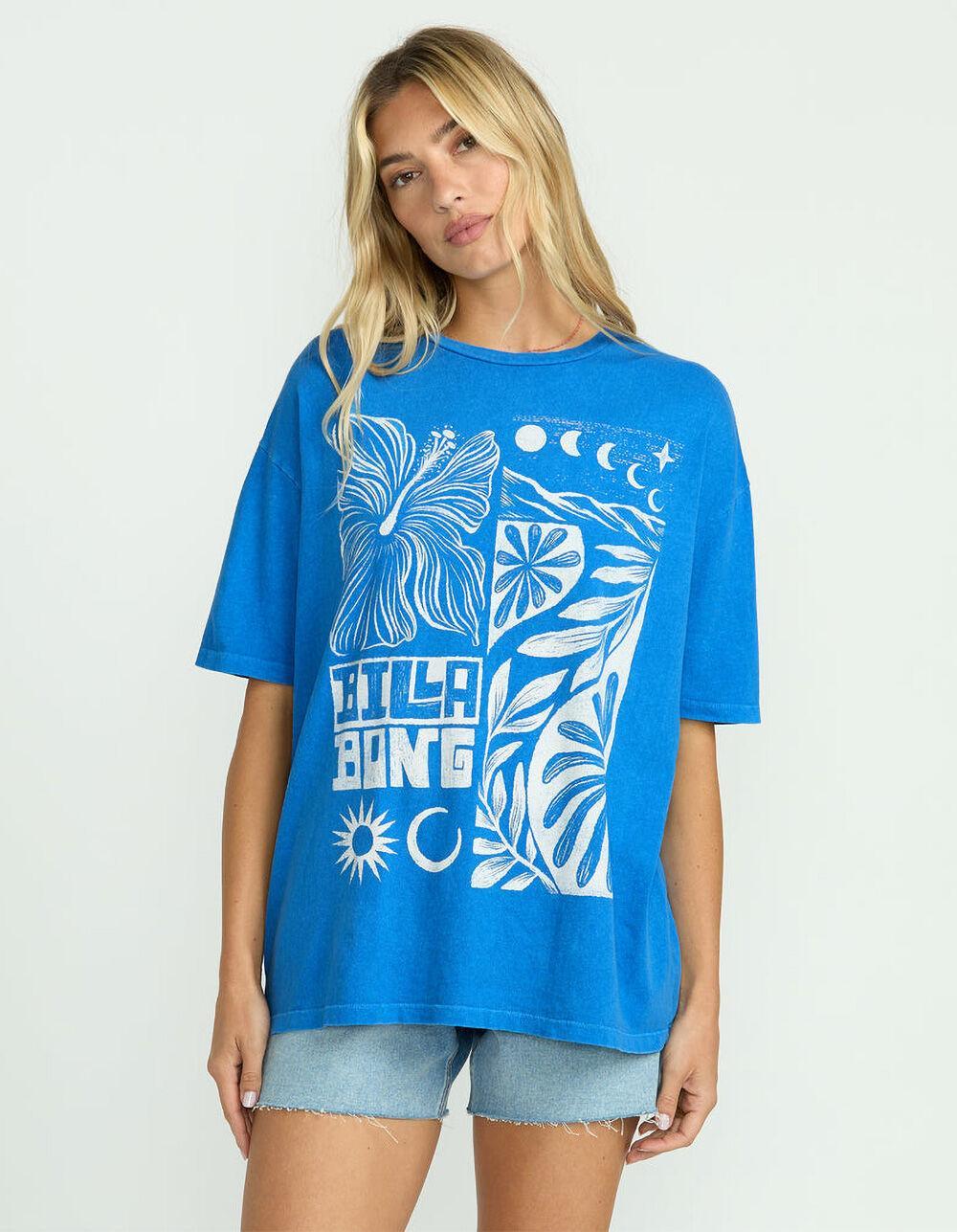 BILLABONG Summer Nights Womens Oversized Tee - BLUE Product Image