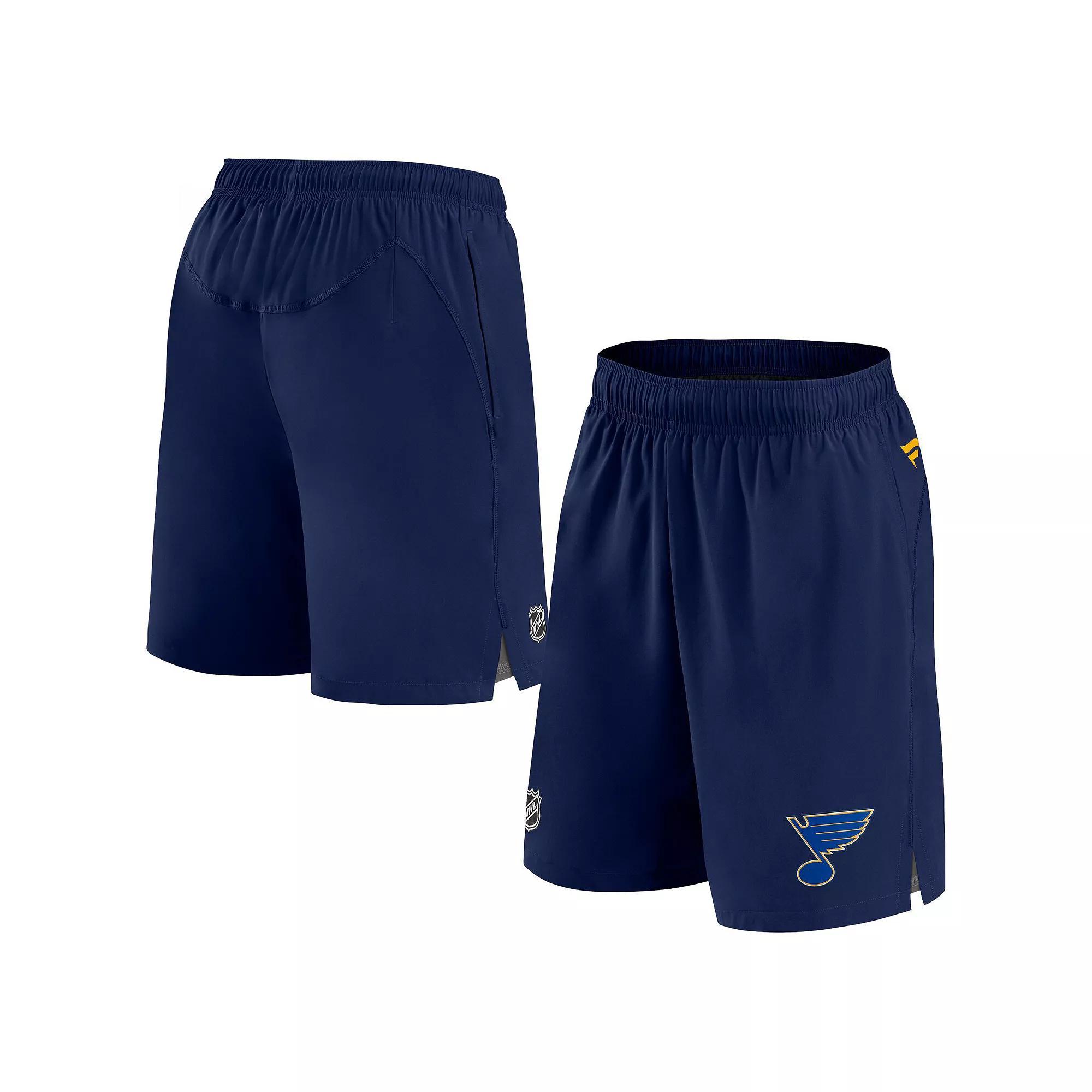 Men's Fanatics Branded Navy St. Louis Blues Authentic Pro Rink Shorts, Size: Medium Product Image