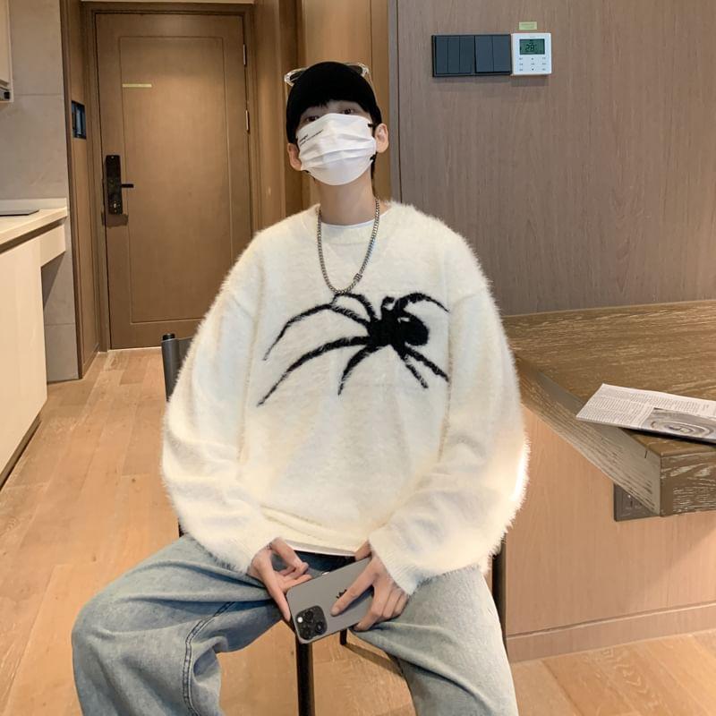 Crew Neck Spider Sweater Product Image