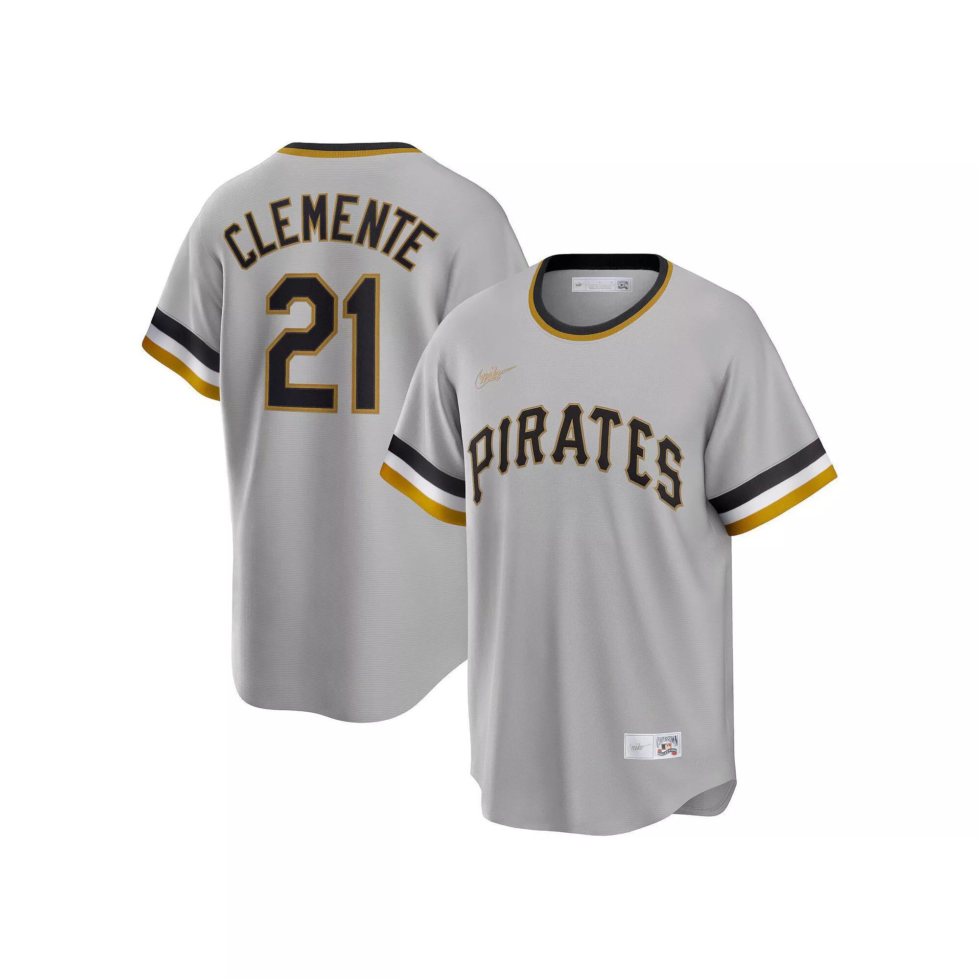 Nike Mens MLB Pittsburgh Pirates (Roberto Clemente) Cooperstown Baseball Jersey | C267QBT-CP1 Product Image