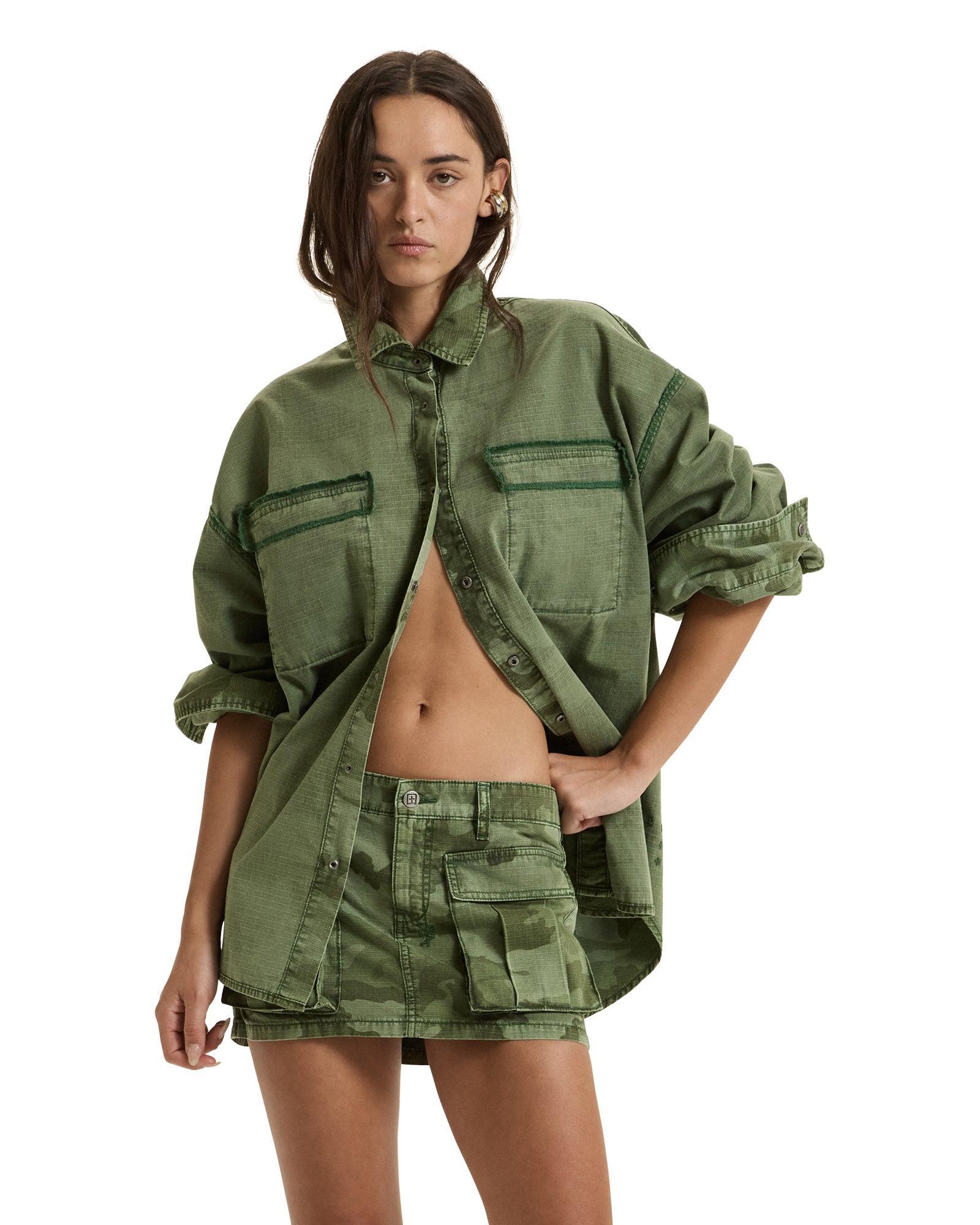 ASTRA CARGO SHIRT HASH CAMO Female Product Image