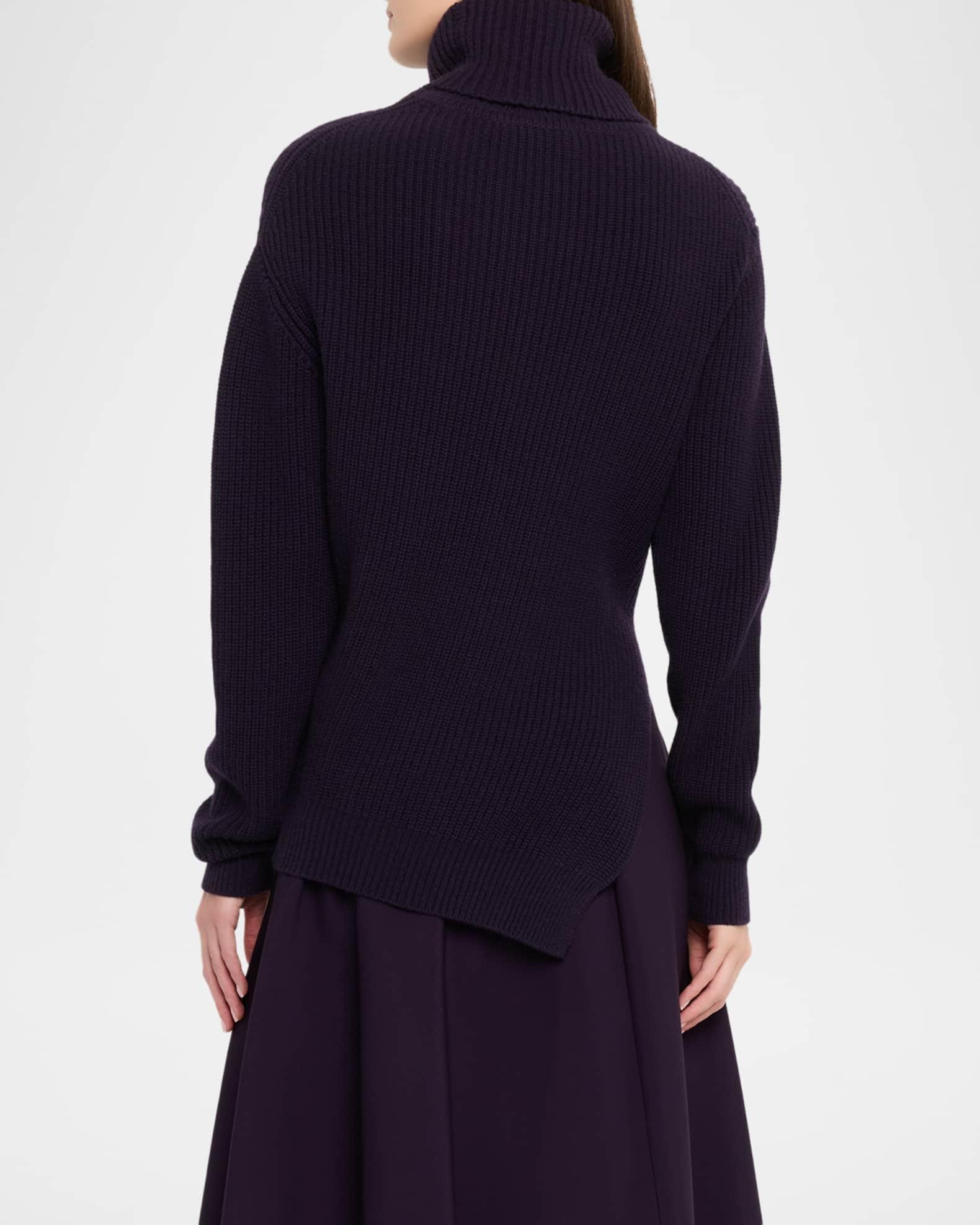 Turtleneck Bias Cashmere Sweater Product Image