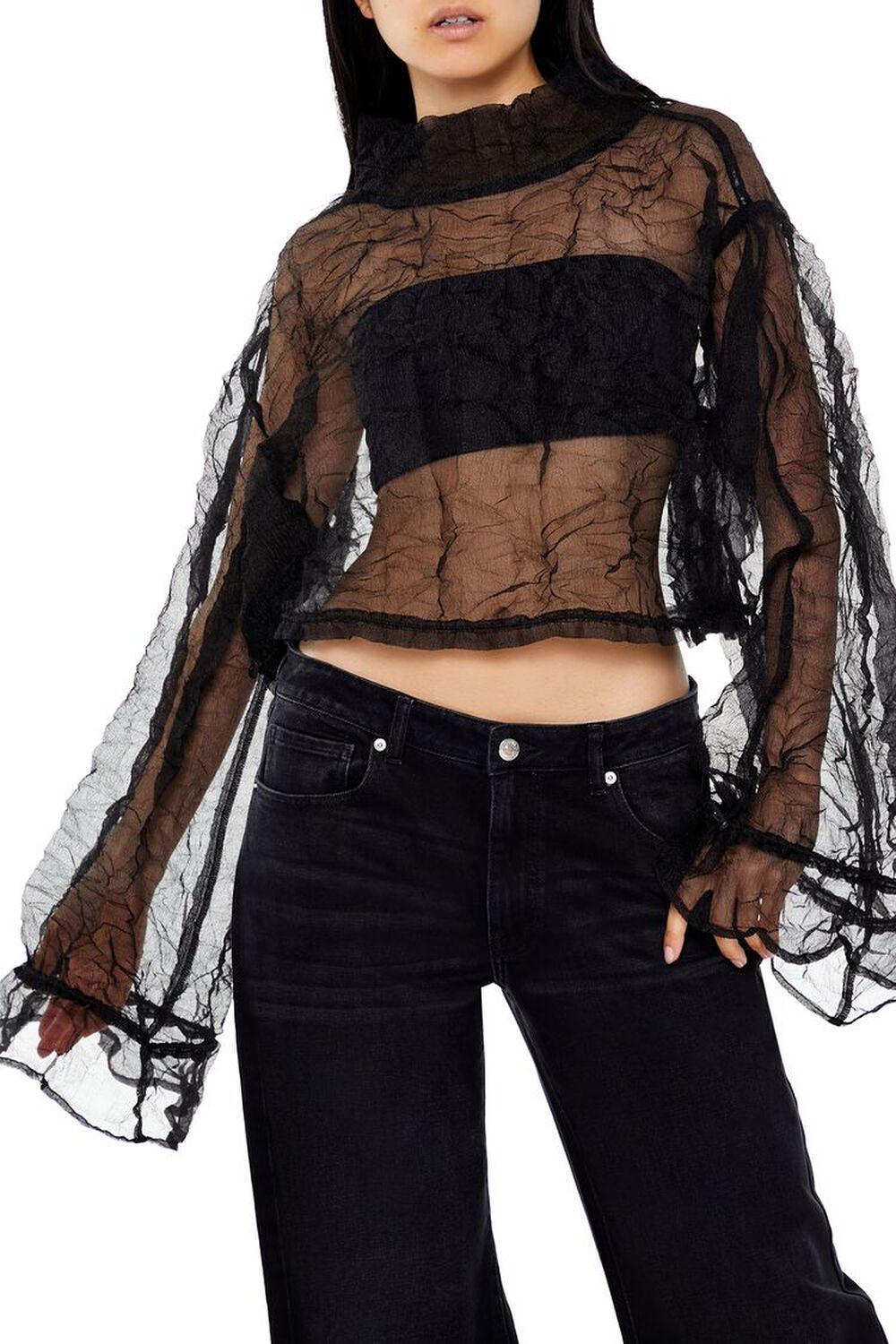 Sheer Organza Crop Top | Forever 21 Product Image