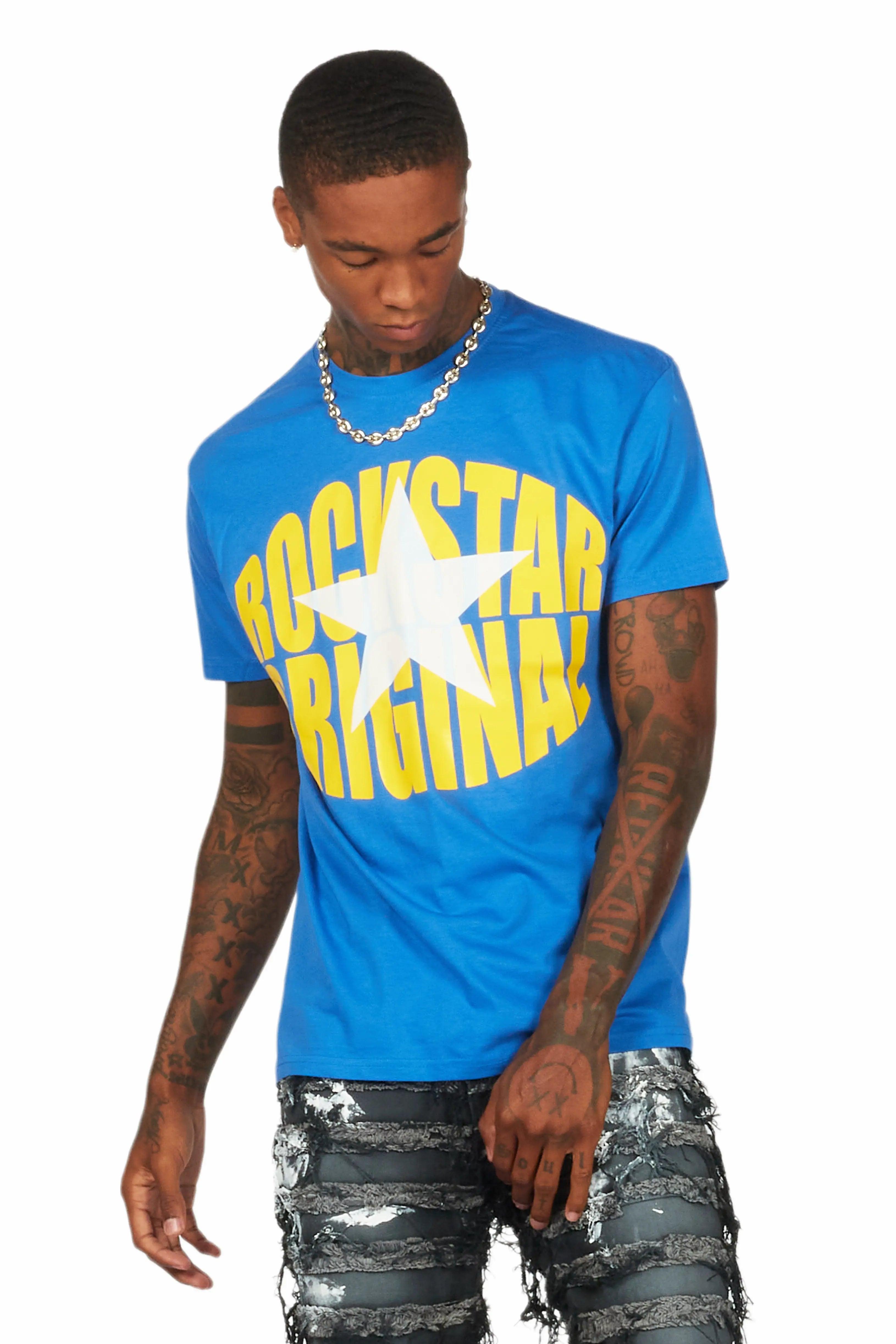 Ranger Blue/Yellow Graphic T-Shirt Male Product Image