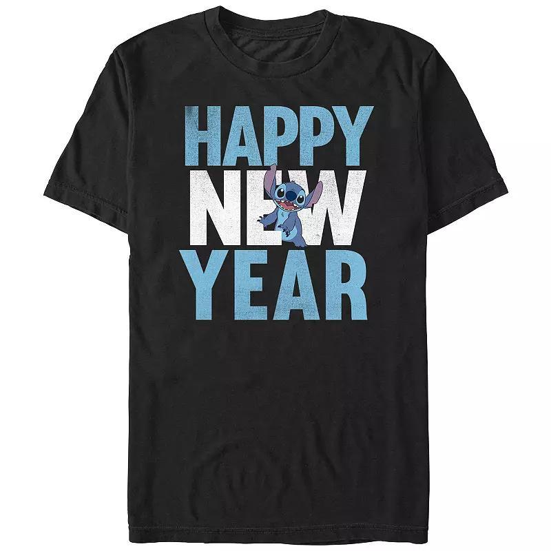 Disney's Lilo & Stitch Happy New Year Stitch Men's Graphic Tee, Size: Large, Black Product Image