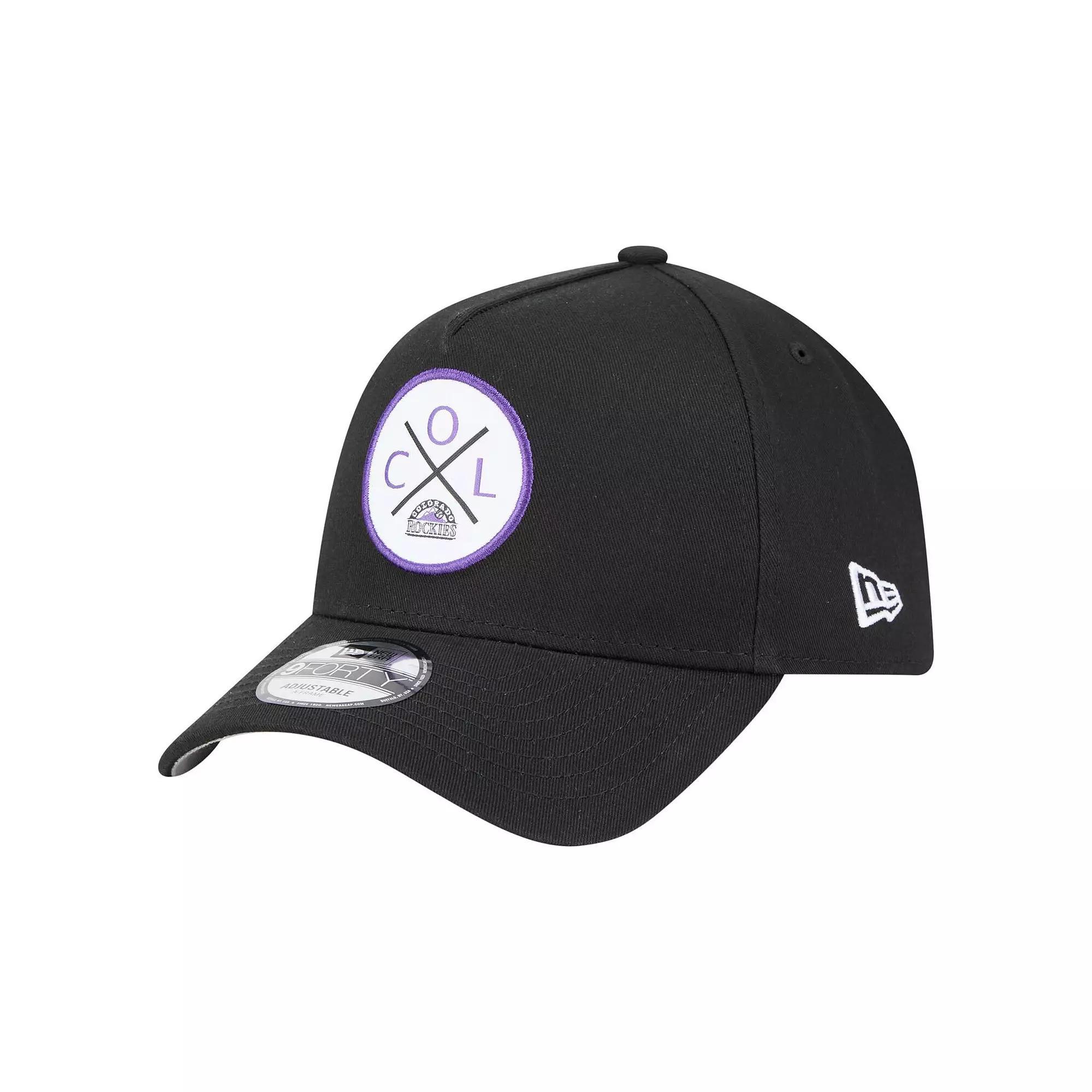 Men's New Era Black Colorado Rockies 9FORTY A-Frame Adjustable Hat Product Image