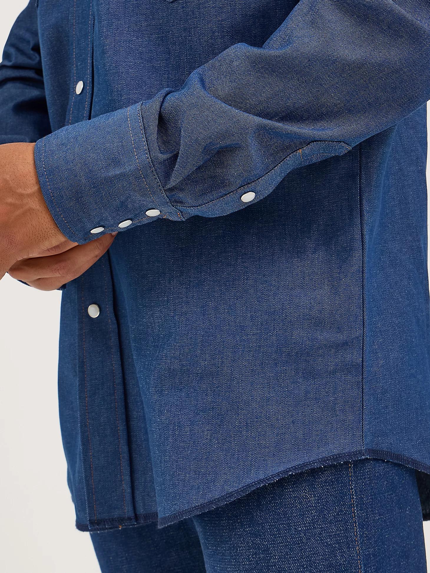 Cowboy Cut® Firm Finish Denim Western Snap Work Shirt | Men's SHIRTS | Wrangler® Product Image