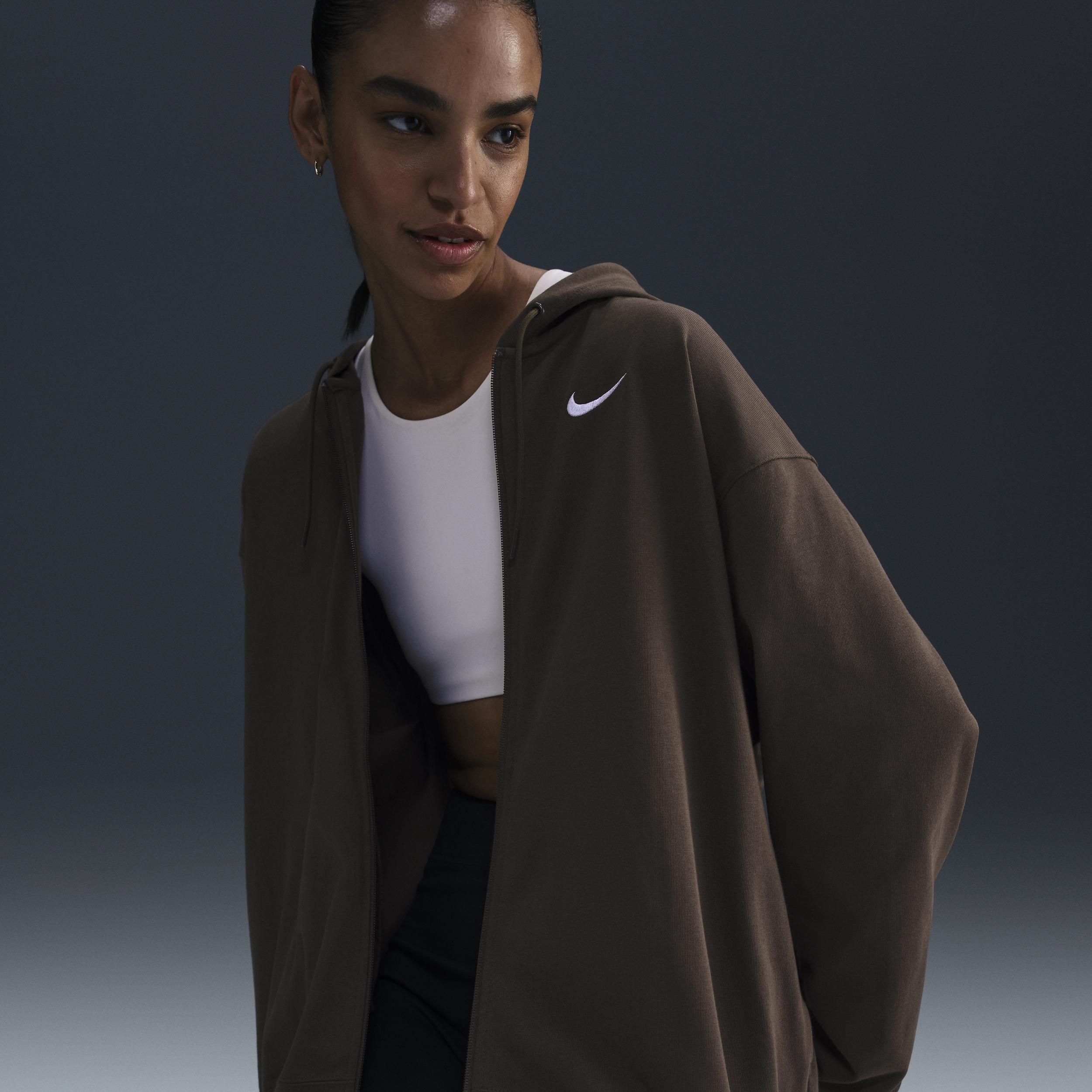 Women's Nike Sportswear Oversized Jersey Full-Zip Hoodie Product Image