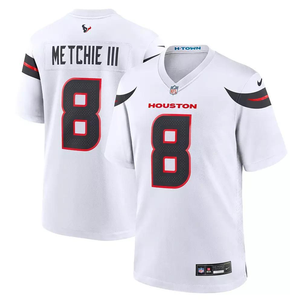 Men's Nike John Metchie III  White Houston Texans Game Jersey, Size: Small Product Image