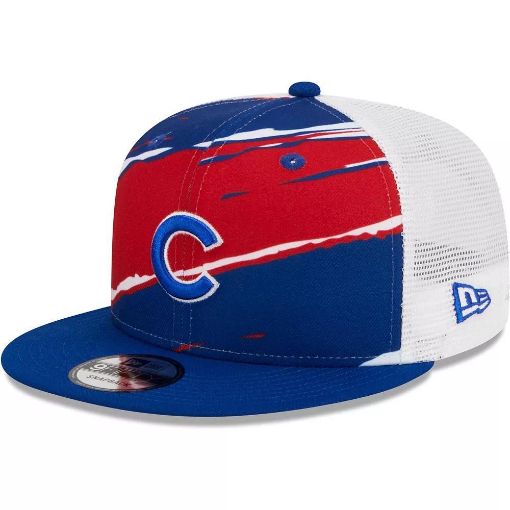 Men's New Era Royal Chicago Cubs Tear Trucker 9FIFTY Snapback Hat, Blue Product Image