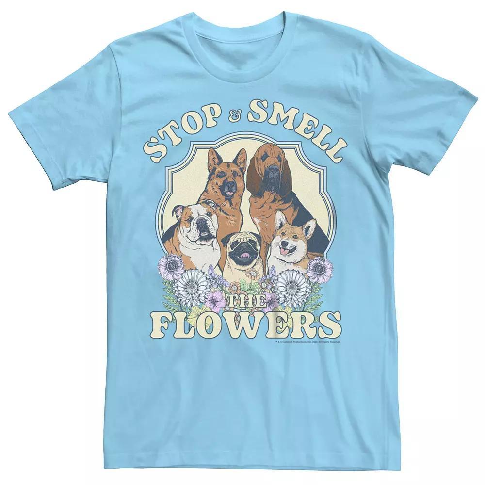 Men's Stop And Smell The Flowers Dog Crest Graphic Tee,  Product Image