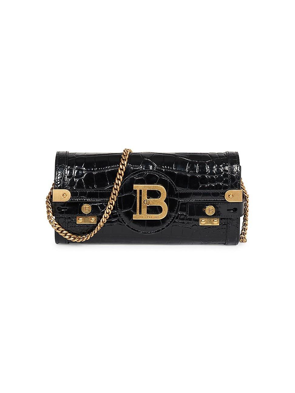 Womens B-Buzz 23 Crocodile-Embossed Leather Pouch Product Image