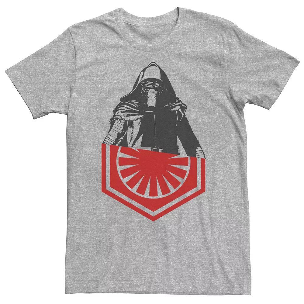 Big & Tall Star Wars Kylo Ren Split Tee, Men's, Size: Large Tall, Athletic Grey Product Image