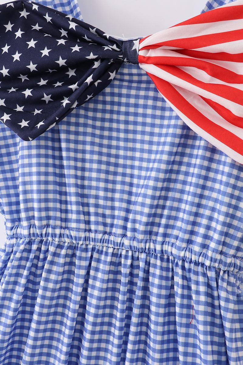 Bow applique print mom&me dress Product Image