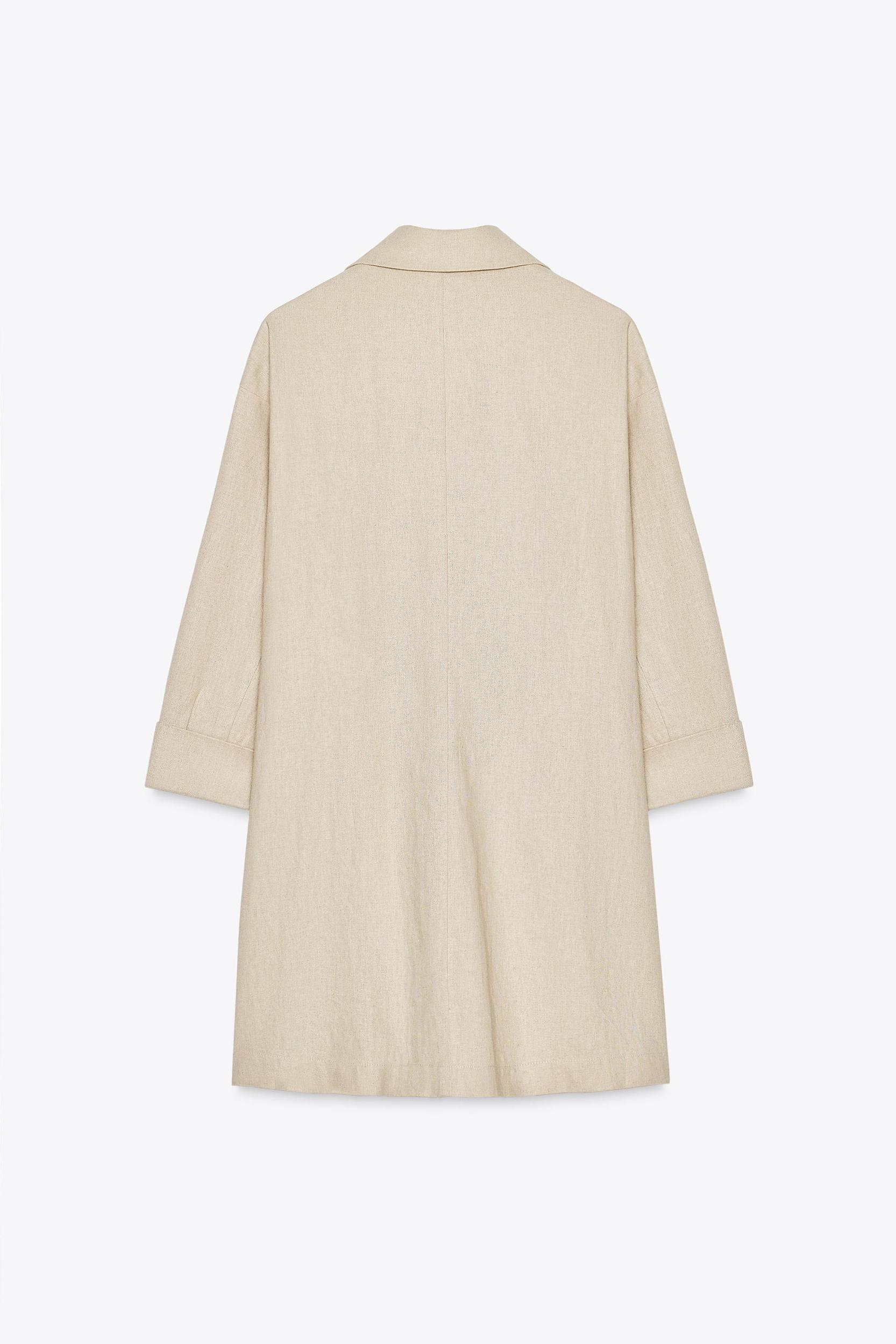 LINEN BLEND DOUBLE BREASTED BLAZER Product Image