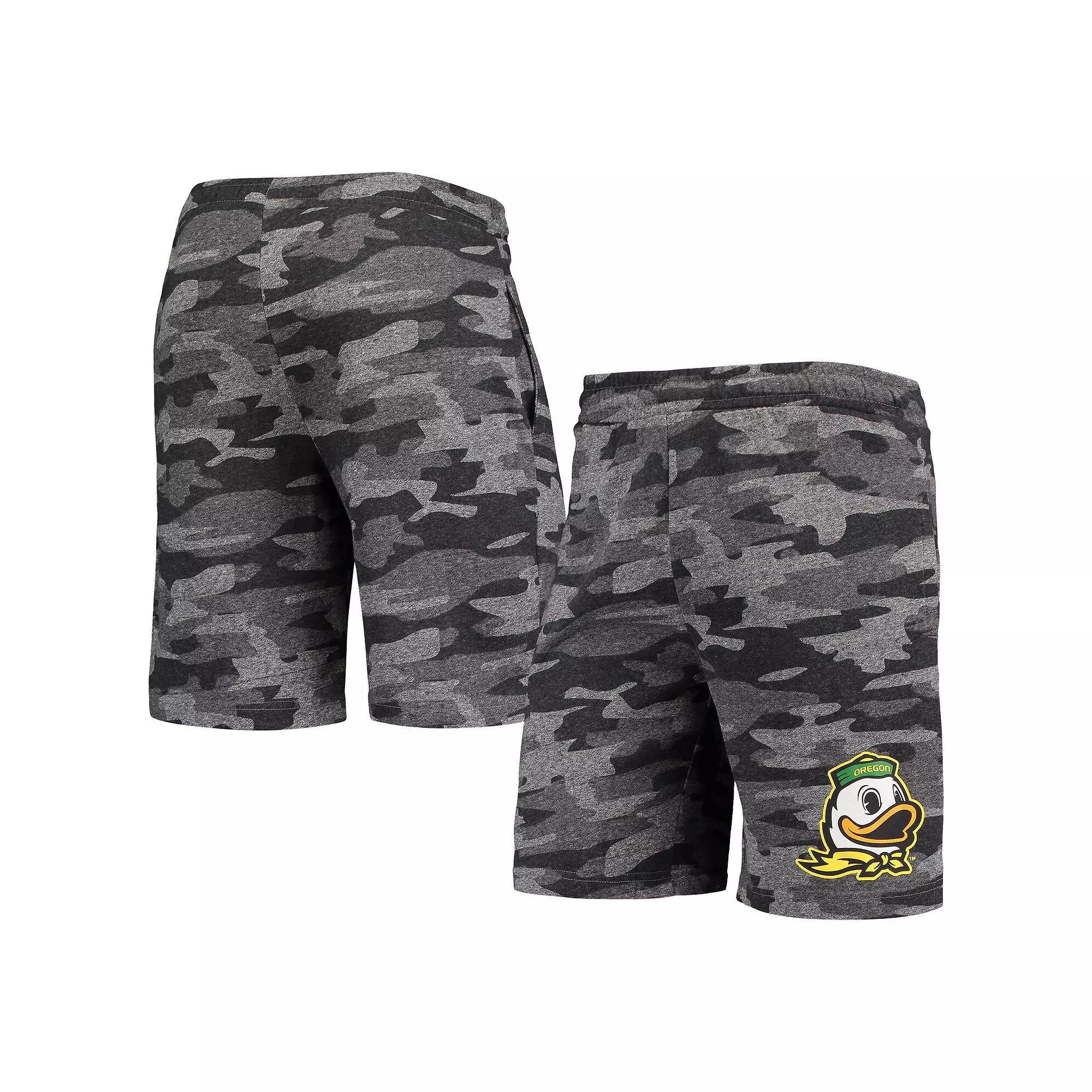 Men's Concepts Sport Charcoal/Gray Oregon Ducks Camo Backup Terry Jam Lounge Shorts, Size: Medium Product Image
