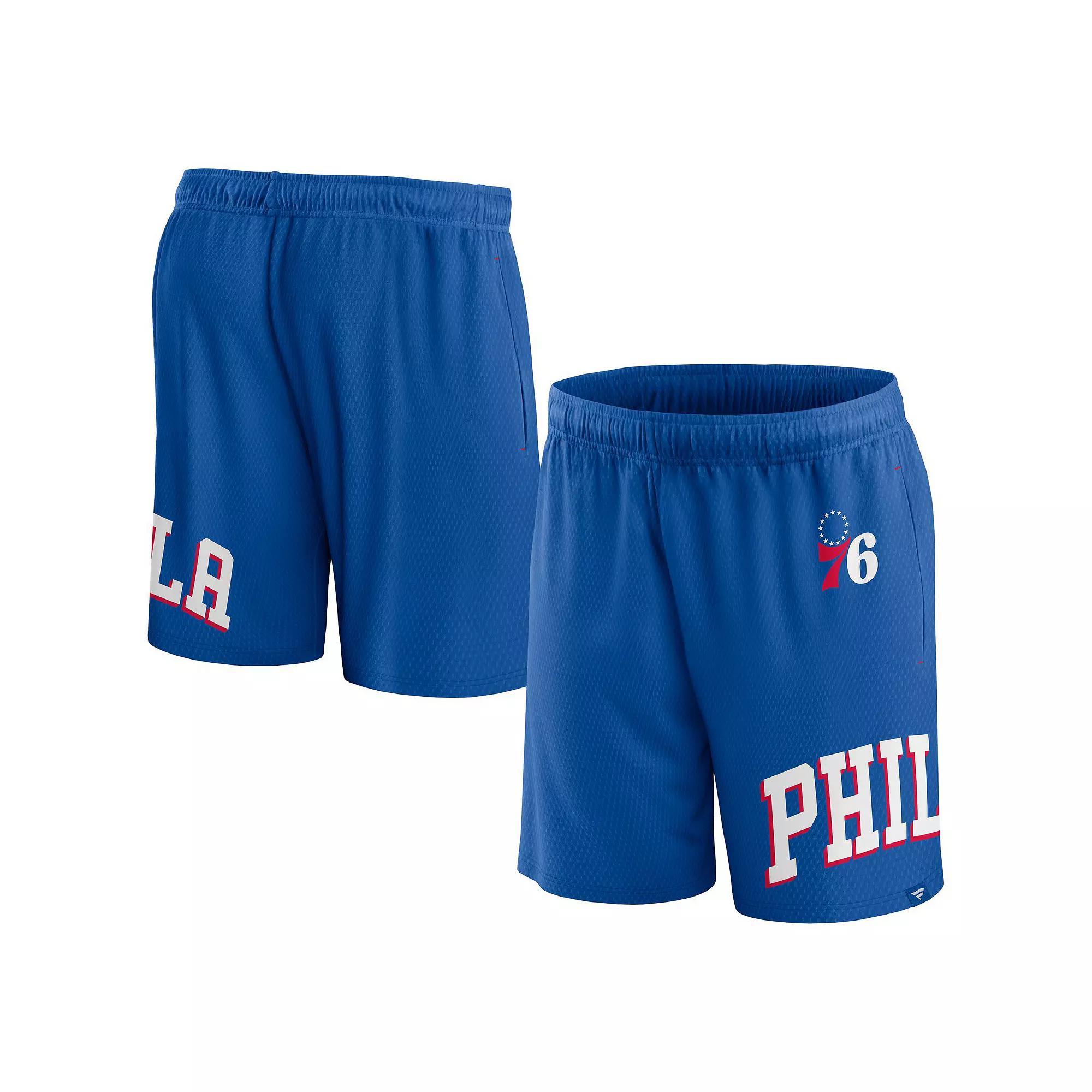 Men's Fanatics Branded Royal Philadelphia 76ers Free Throw Mesh Shorts,  Product Image