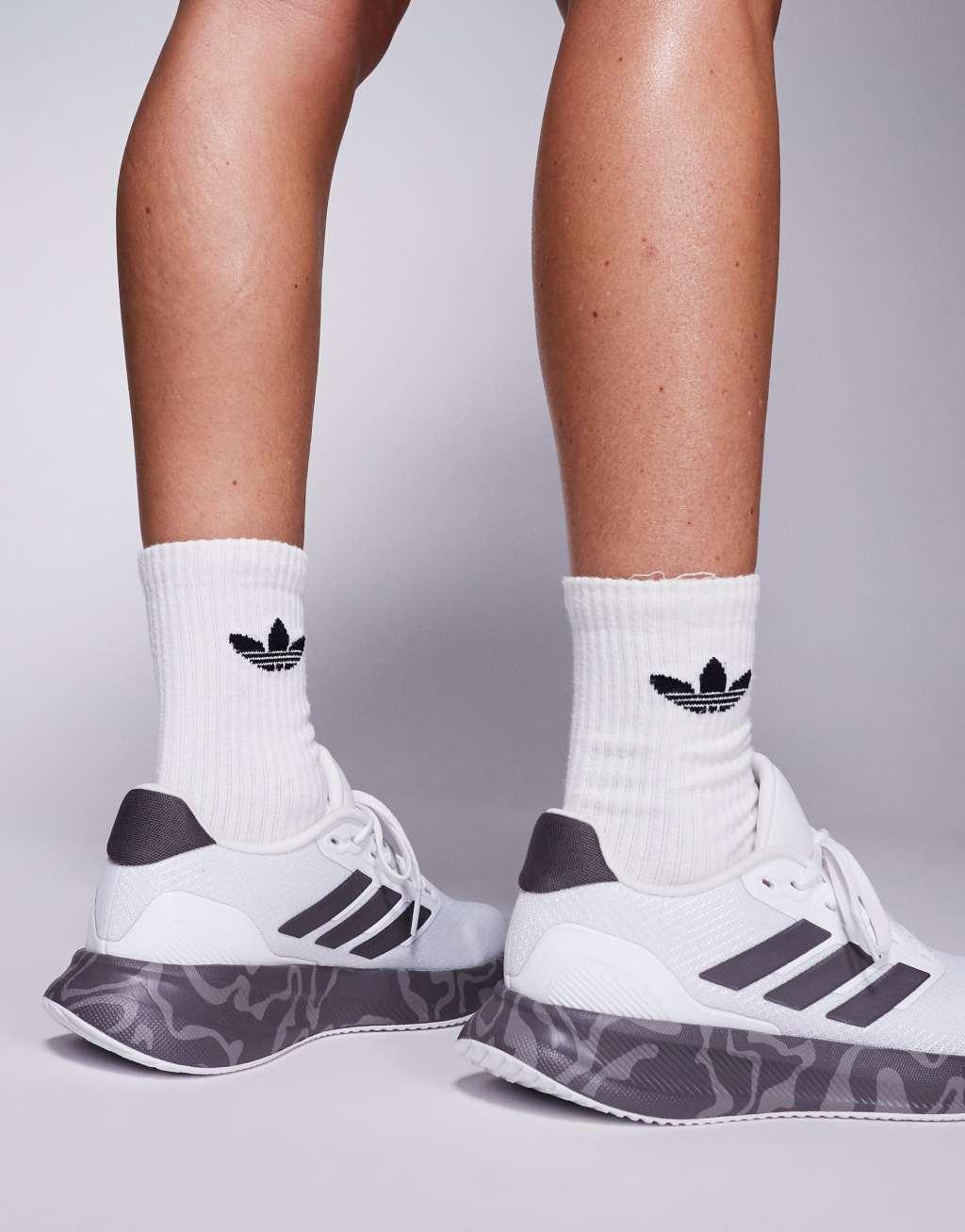 adidas Performance Runfalcon 5 sneakers in white and black Product Image