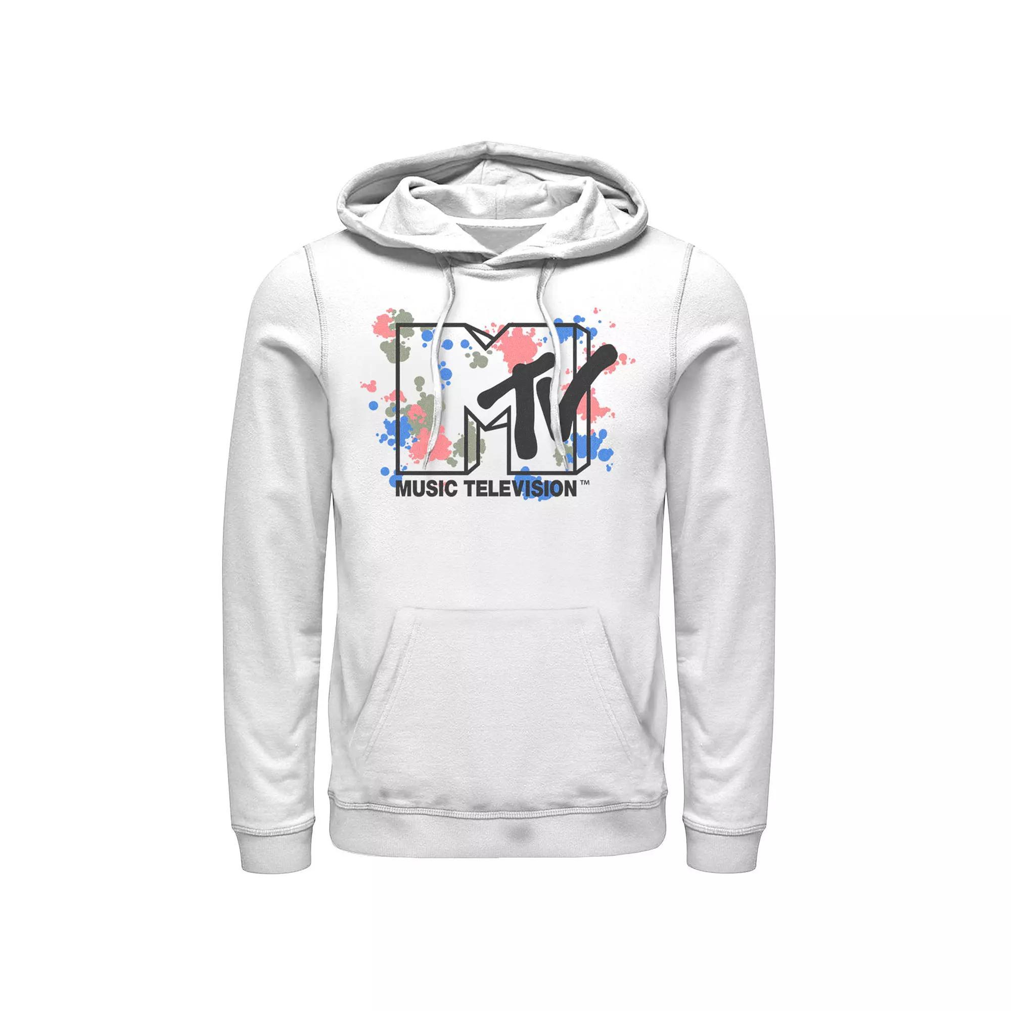 Men's MTV Logo Minimalist Paint Splat Hoodie,  Product Image
