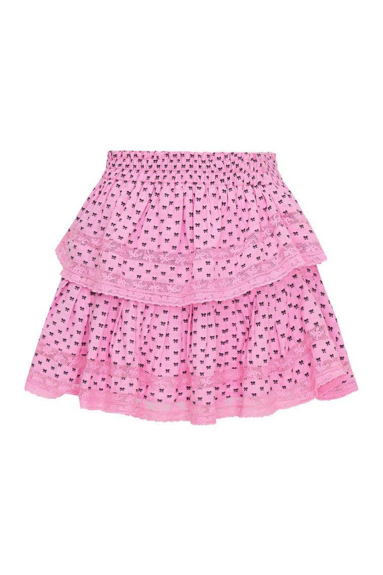 Ruffle Mini Cotton Bow Skirt Product Image