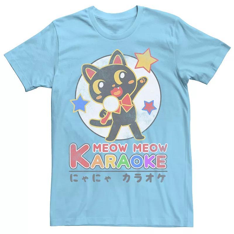 Men's Fifth Sun Karaoke Cat Animal Tee, Size: XXL, Light Blue Product Image