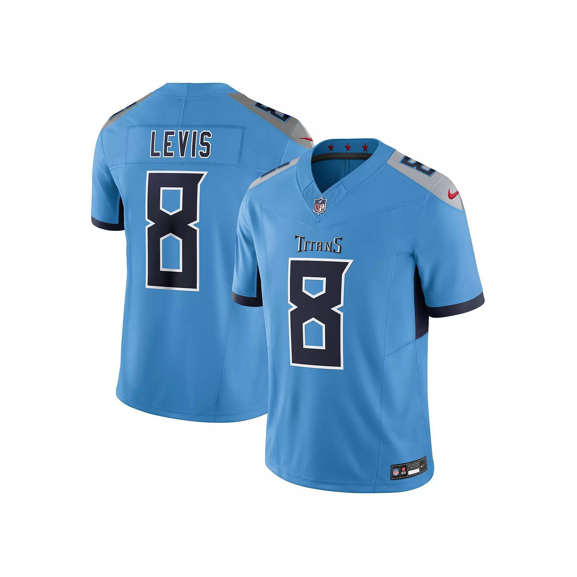 Men's Nike Will Levis Light Blue Tennessee Titans Alternate Vapor F.U.S.E. Limited Jersey,  Product Image