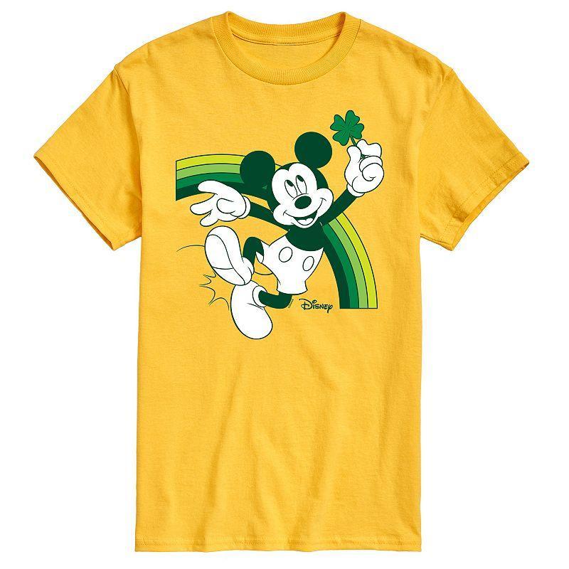 Disney's Mickey Mouse Men's Green Rainbow Graphic Tee,  Product Image