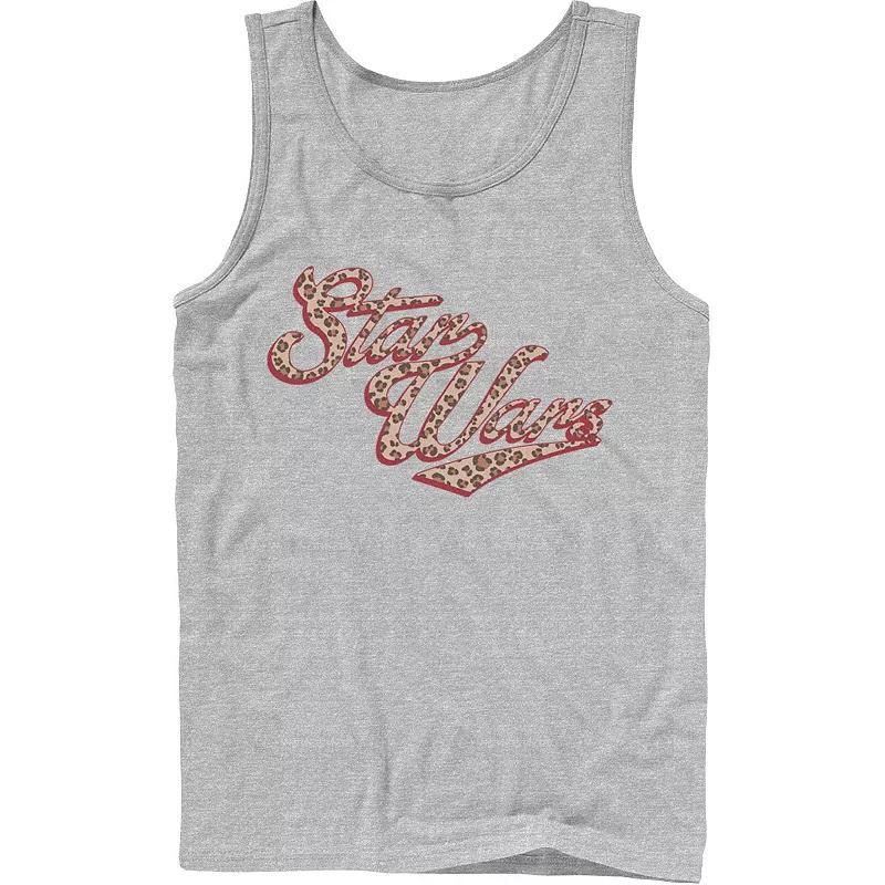 Men's Star Wars Cursive Cheetah Fill Logo Tank Top,  Product Image