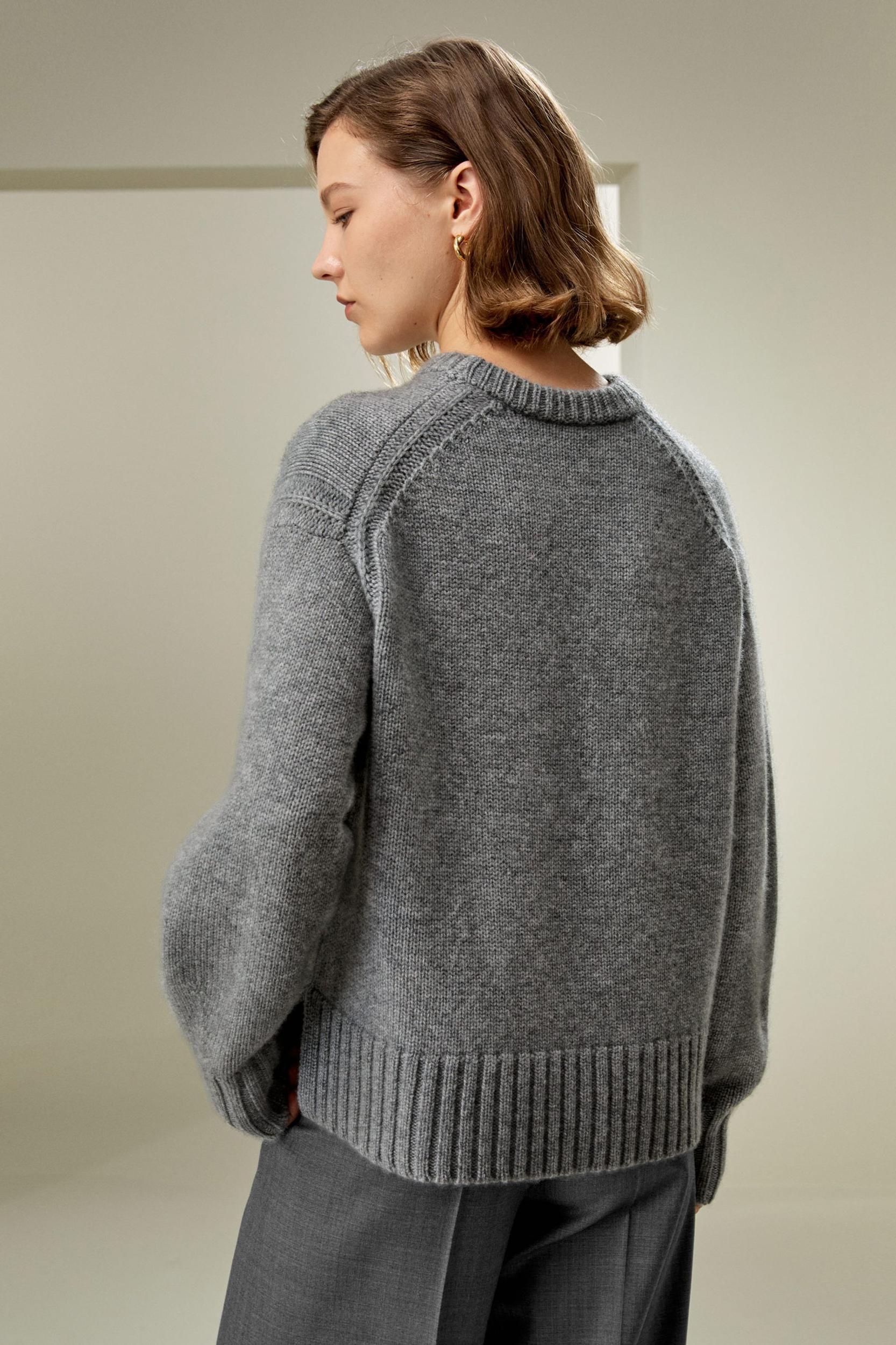 Boxy Crewneck Cashmere Sweater Product Image