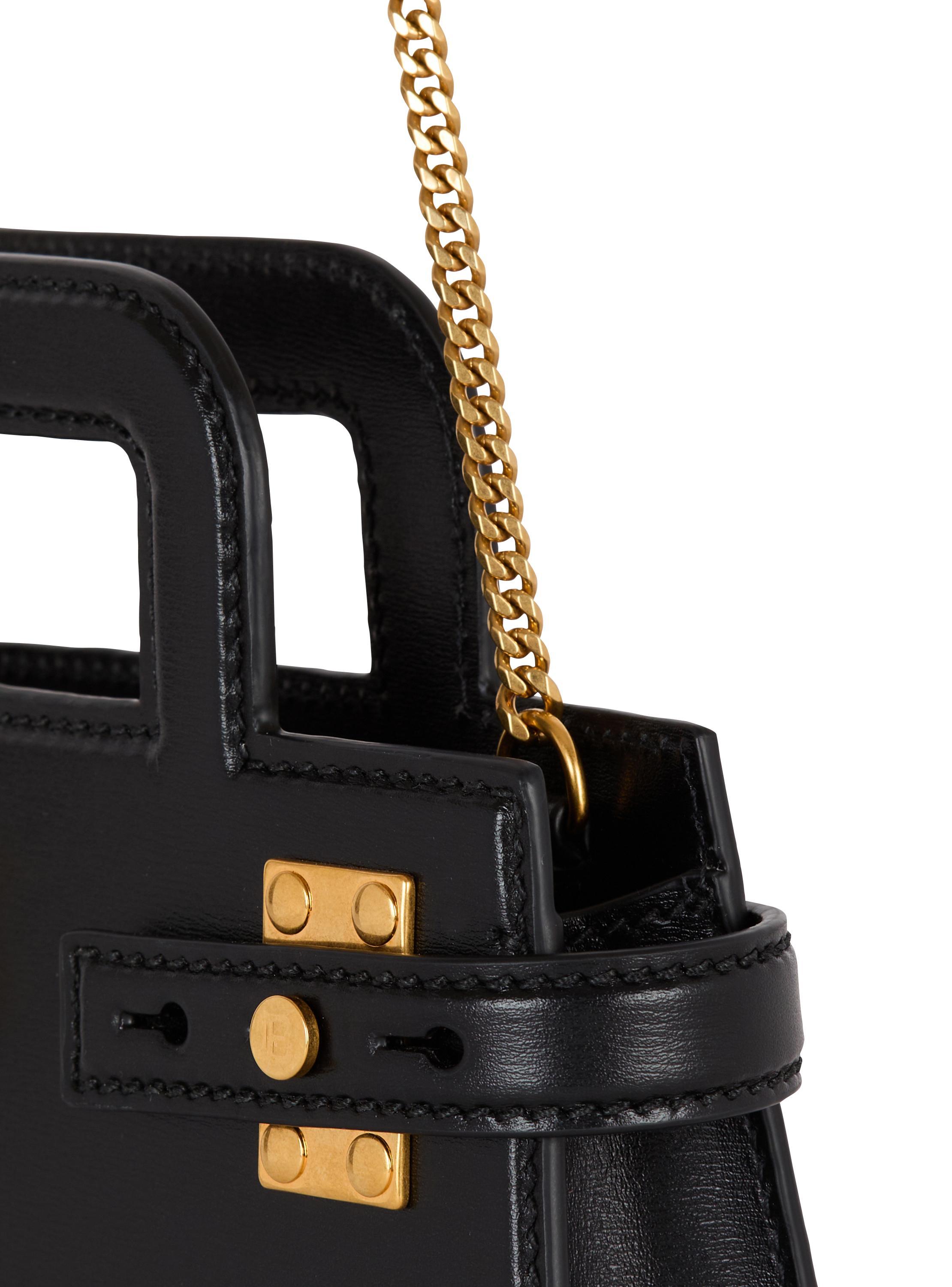 Small B-Buzz Top Handle bag in calfskin Product Image