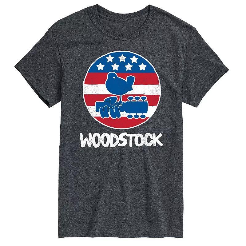 Men's Woodstock Americana Graphic Tee, Size: Medium, Grey Product Image