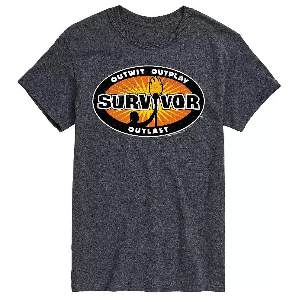 Big & Tall Survivor Logo Badge Graphic Tee, Men's,  Product Image