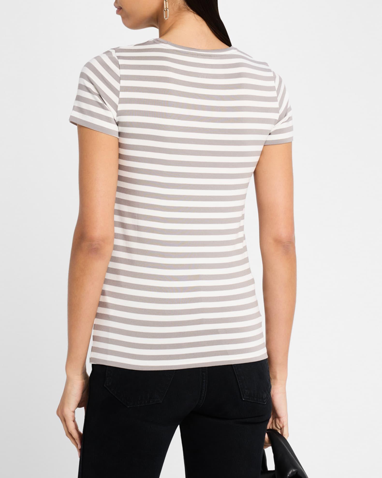 Soft Touch Crewneck Striped Jersey T-Shirt Product Image