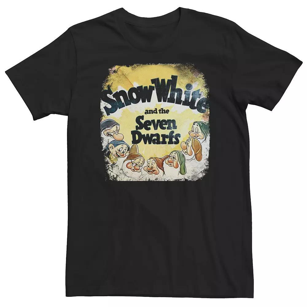 Big & Tall Disney Snow White & The Seven Dwarfs Vintage Cover Tee, Men's, Size: 5XL, Black Product Image