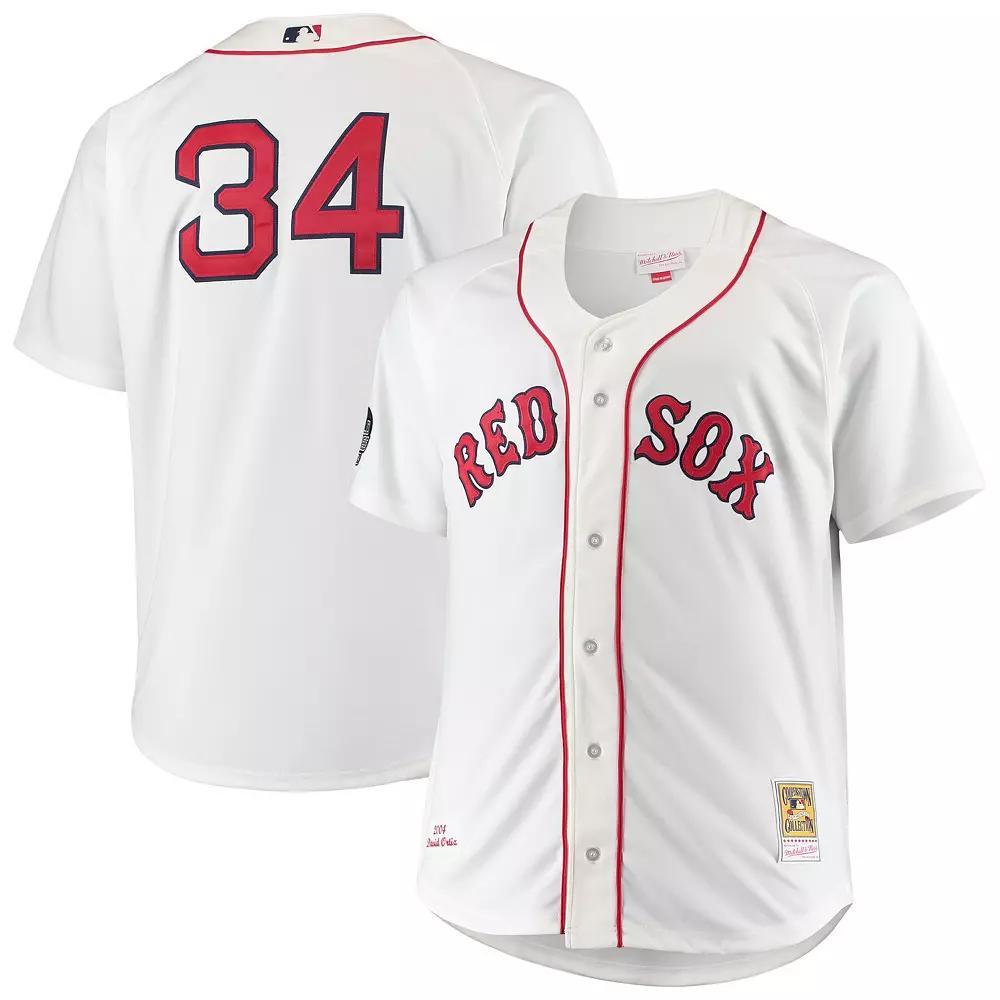 Men's Mitchell & Ness David Ortiz White Boston Red Sox Big & Tall Home Authentic Player Jersey,  Product Image