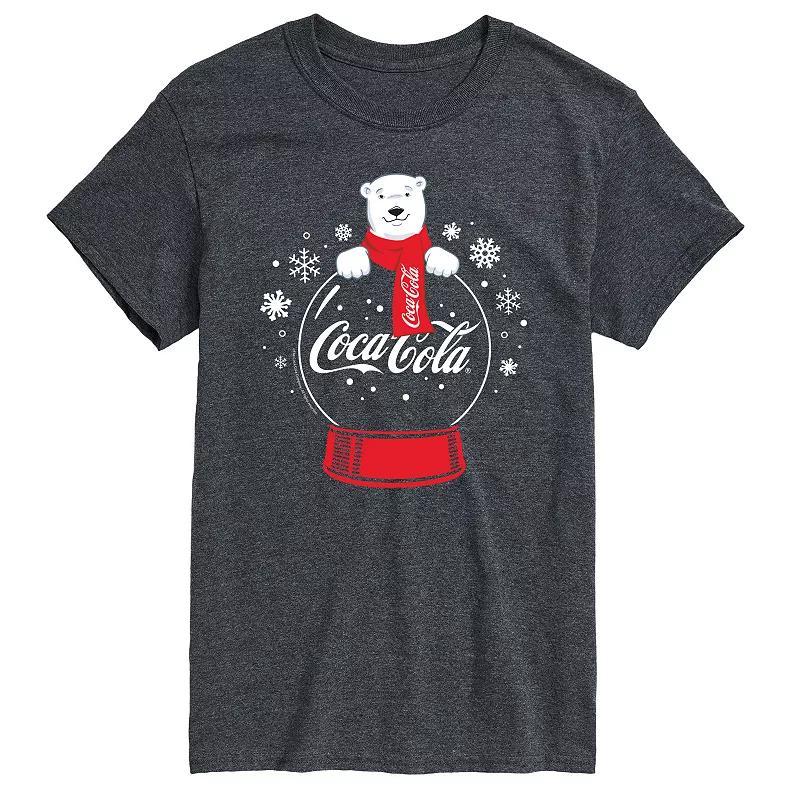 Big & Tall Coca-Cola Polar Bear Snowglobe Graphic Tee, Men's, Size: 4XL Tall, Gray Product Image