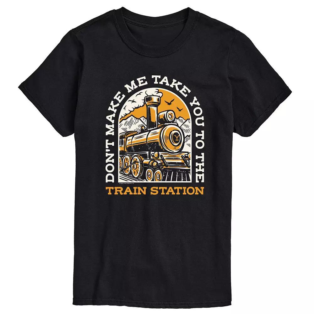 Big & Tall Yellowstone Train Station Graphic Tee, Men's,  Product Image