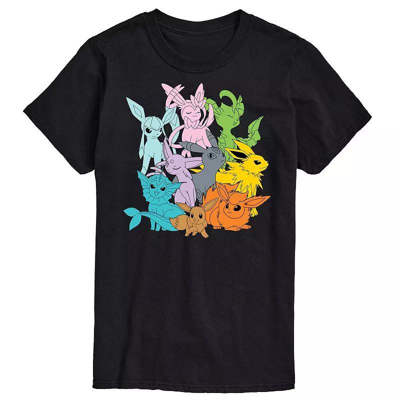 Big & Tall Pokemon Every Eeveelution Graphic Tee, Men's, Size: 5XB, Black Product Image