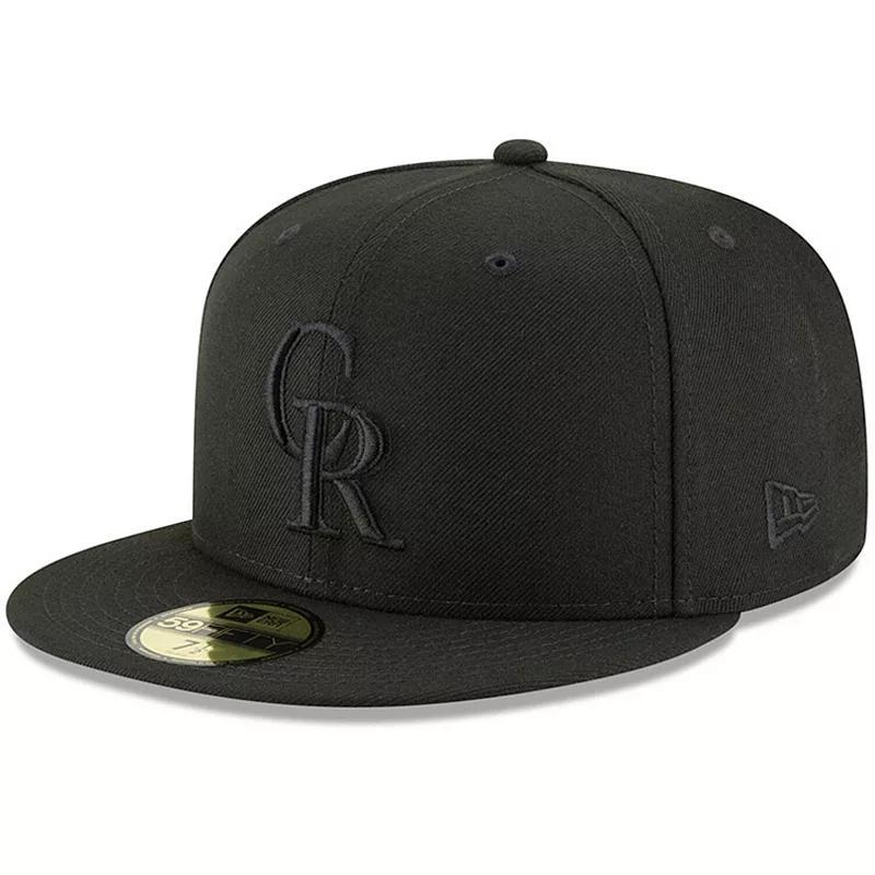 Men's New Era Black Colorado Rockies Primary Logo Basic 59FIFTY Fitted Hat, Size: 7 Product Image