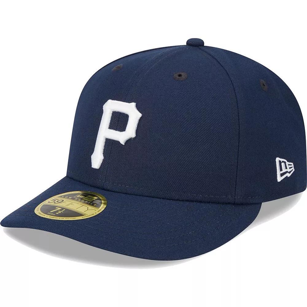 Men's New Era Navy Pittsburgh Pirates Oceanside Low Profile 59FIFTY Fitted Hat, Size: 7 1/8, Blue Product Image
