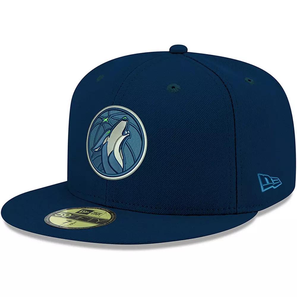 Men's New Era Navy Minnesota Timberwolves Official Team Color 59FIFTY Fitted Hat,  Product Image