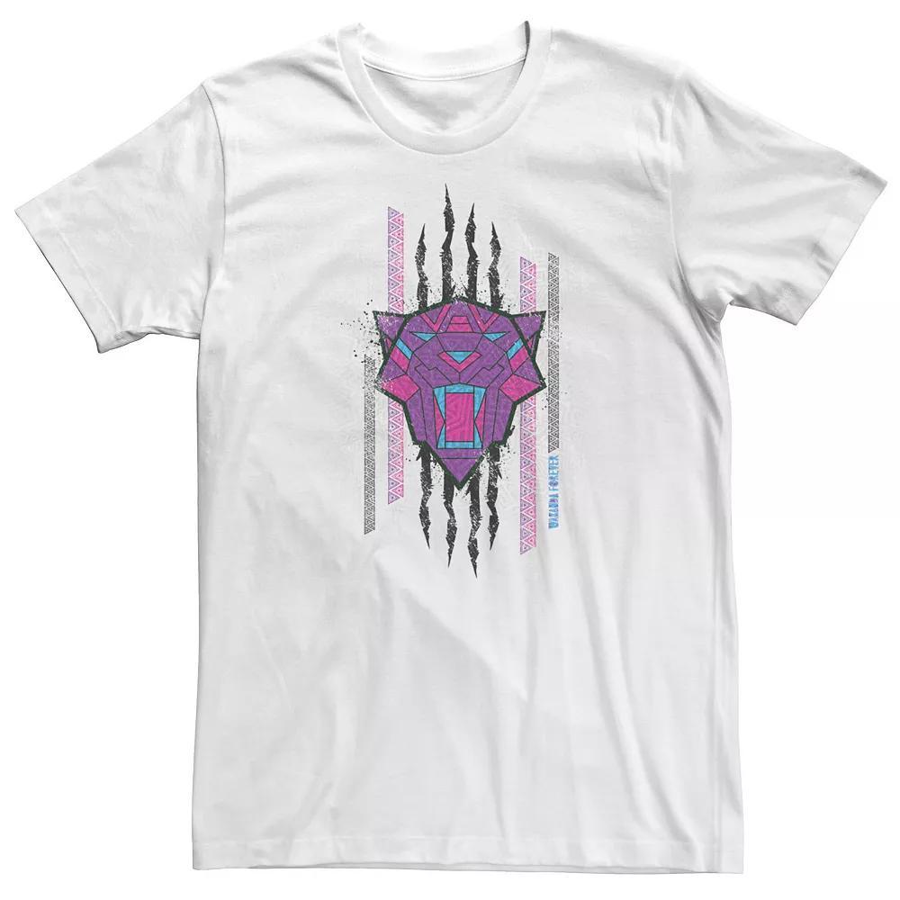 Men's Marvel Wakanda Forever Geometric Black Panther Icon Scratch Tee,  Product Image