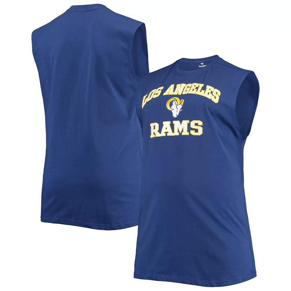 Men's Royal Los Angeles Rams Big & Tall Muscle Tank Top, Size: 3XB, Blue Product Image